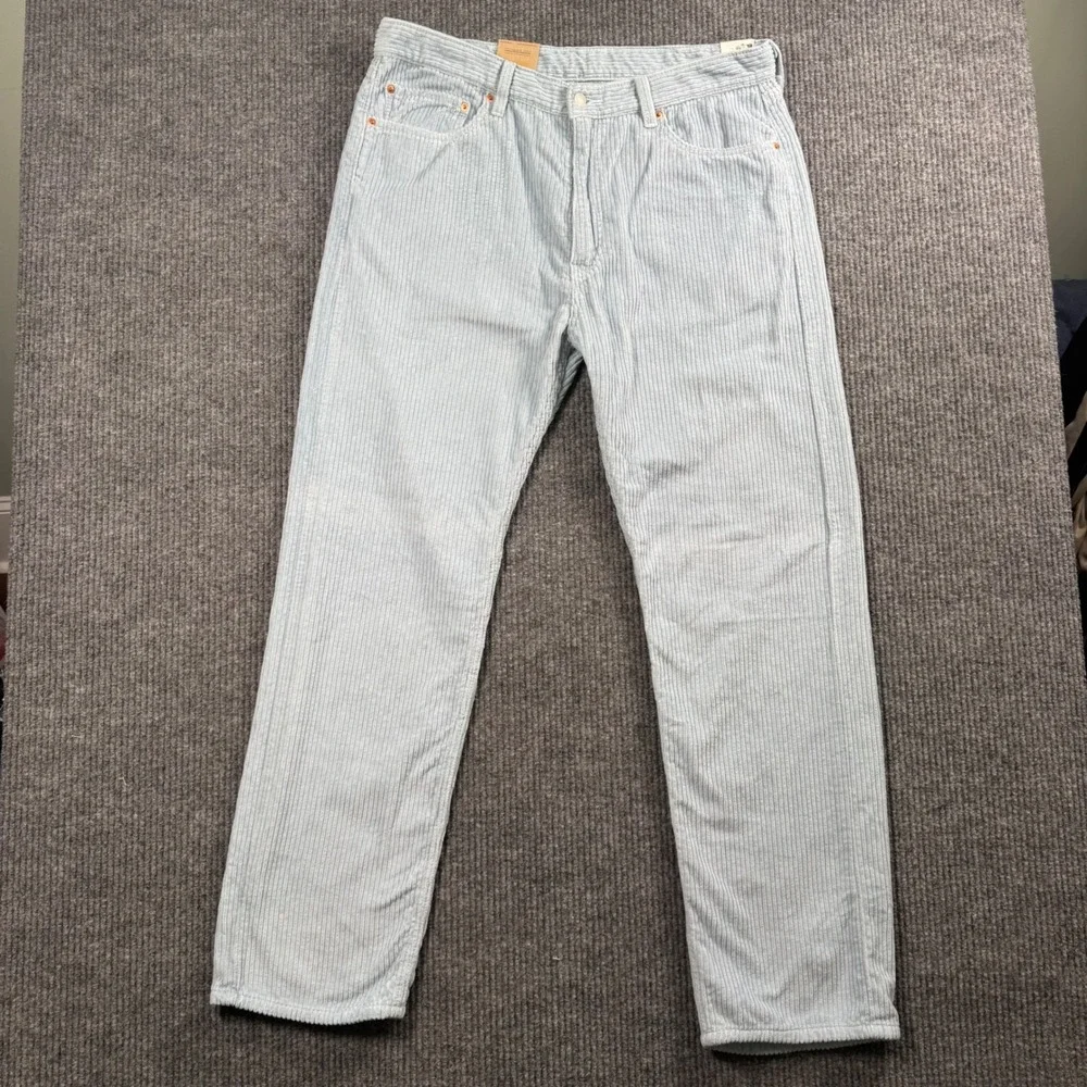 Levis 505‎ Regular Corduroy Pants Mens 38x32 Light Blue Straight Leg NWT